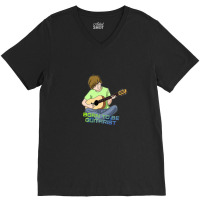 Born To Be Guitarist V-neck Tee | Artistshot