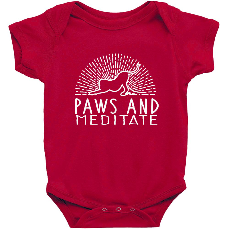 Paws And Meditate Baby Bodysuit by Acoy | Artistshot