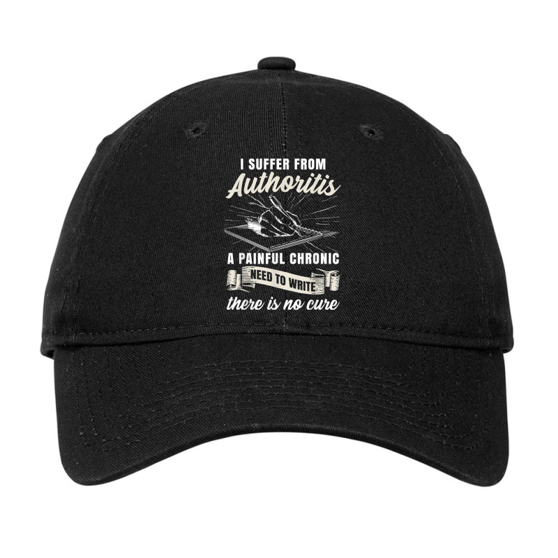 Funny Writing Author Novelist Wrister Authoritis Adjustable Cap by CourtneyGwirtz | Artistshot