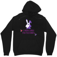 Bunny Memes Cute Kawaii Art I Work Hard For The Purple Bunny Unisex Hoodie | Artistshot