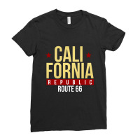 Califonia Republic Route 66 Usa Ladies Fitted T-shirt | Artistshot