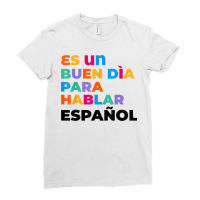 Maestra Cute Rainbow Regalos Para Bilingual Spanish Teacher Ladies Fitted T-shirt | Artistshot