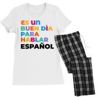 Maestra Cute Rainbow Regalos Para Bilingual Spanish Teacher Women's Pajamas Set | Artistshot