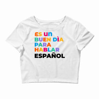 Maestra Cute Rainbow Regalos Para Bilingual Spanish Teacher Crop Top | Artistshot