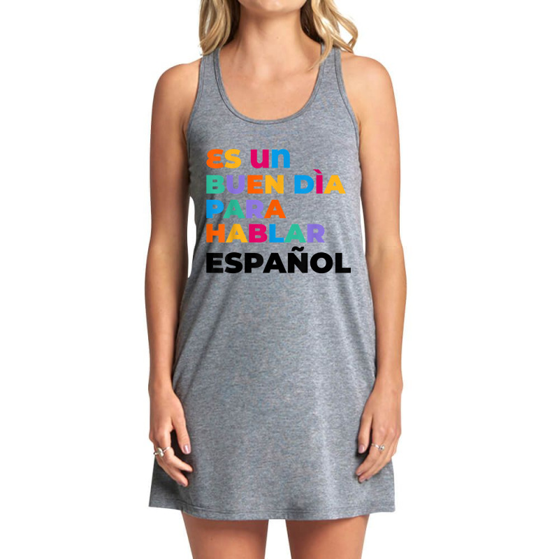 Maestra Cute Rainbow Regalos Para Bilingual Spanish Teacher Tank Dress by JaronKennedy | Artistshot