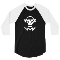 Dubstep Music Logo Skull 3/4 Sleeve Shirt | Artistshot