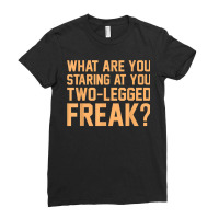 Two Legged Freak Funny Amputee Prosthetic Surgery Graphic Ladies Fitted T-shirt | Artistshot