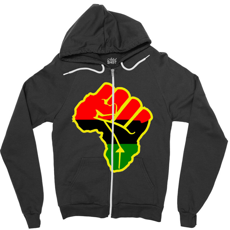 Frican Map  Black History Zipper Hoodie | Artistshot