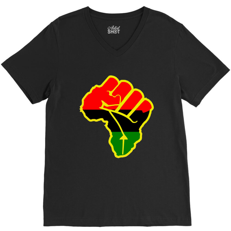 Frican Map  Black History V-neck Tee | Artistshot