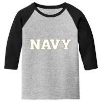 U.s Naval Academy Midshipmen Wordmark Youth 3/4 Sleeve | Artistshot