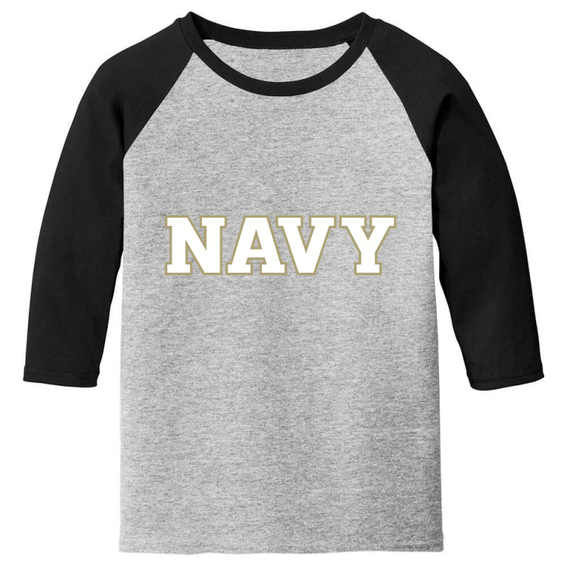 U.s Naval Academy Midshipmen Wordmark Youth 3/4 Sleeve by Alex christin | Artistshot