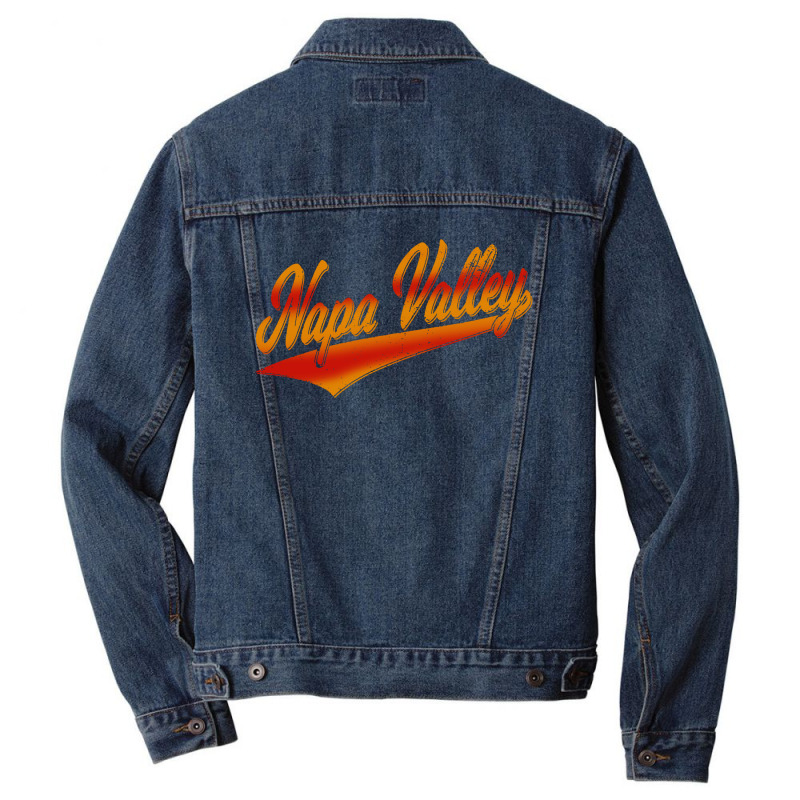 Napa, Valley California Flag Sports Baseball Men Denim Jacket | Artistshot