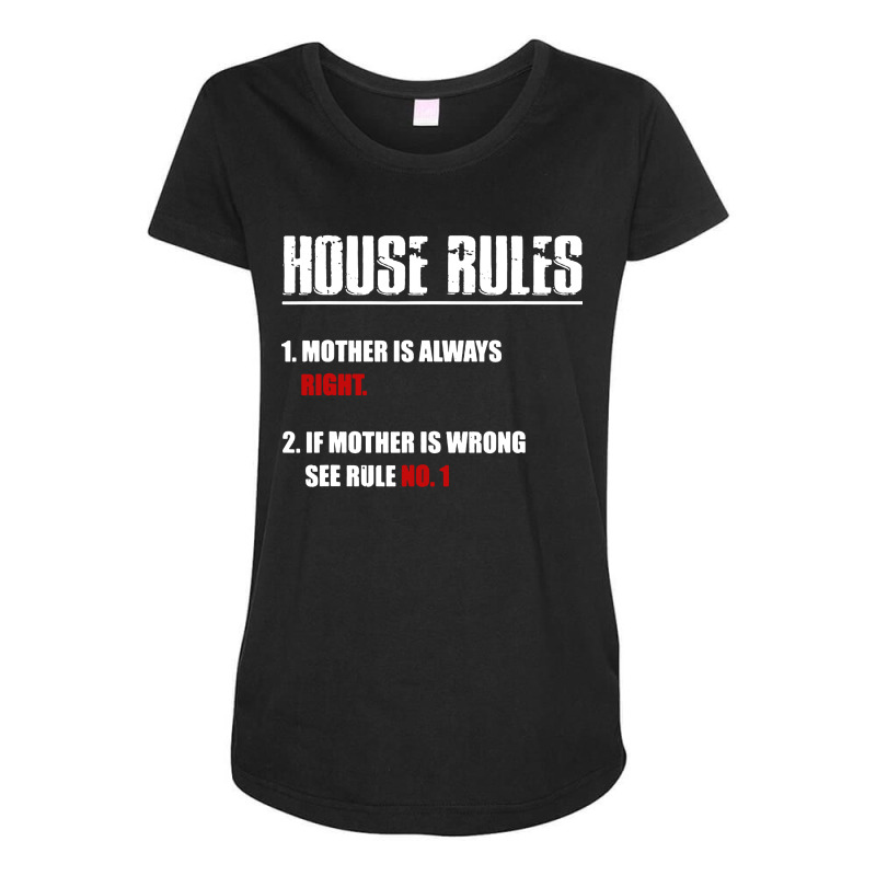 House Rules Mother Maternity Scoop Neck T-shirt | Artistshot