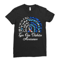 Type 1 Diabetes Awareness Type One Diabetic Rainbow Ladies Fitted T-shirt | Artistshot