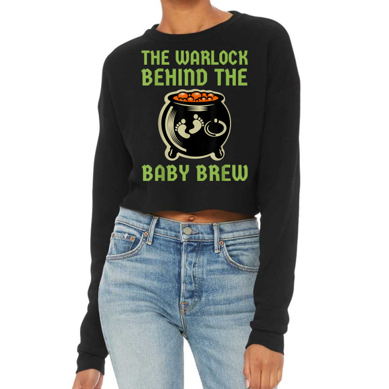 The Warlock Behind The Baby Brew, Halloween New Dad To Be Cropped Sweater by RomanMikolyants | Artistshot