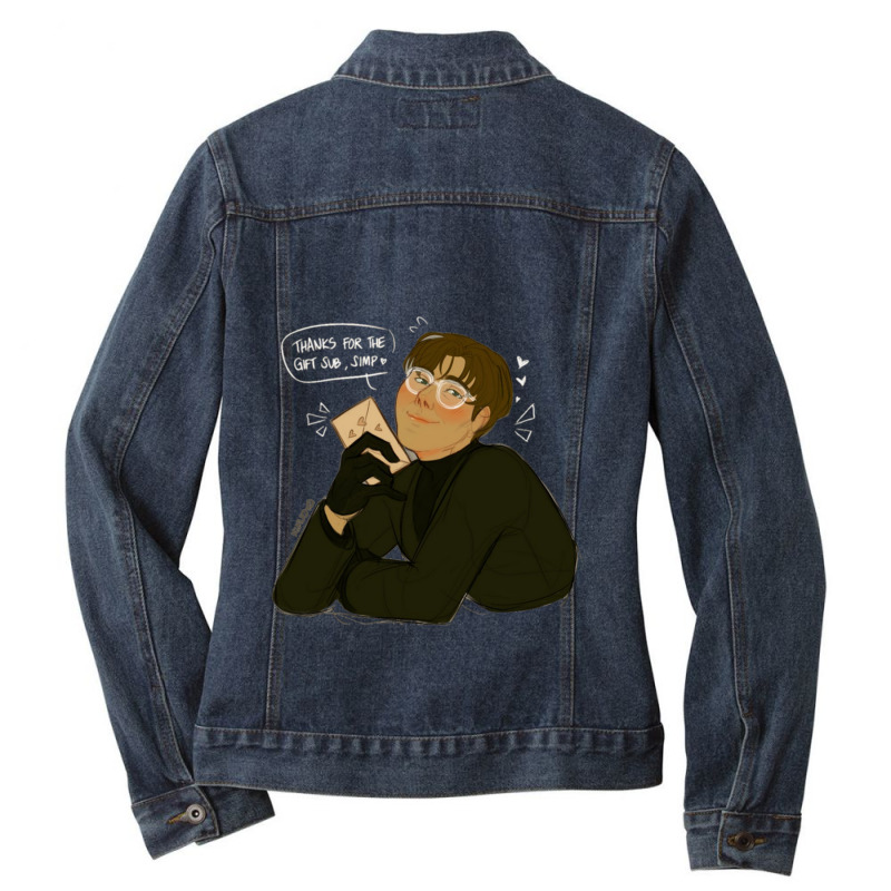 Paul Dano Ladies Denim Jacket by KAROLWILDER | Artistshot