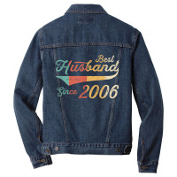 Mens Best Husband Since 2006 16 Year Wedding Anniversary Men Denim Jacket | Artistshot