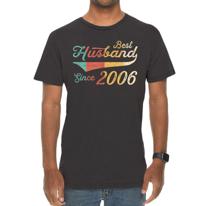 Mens Best Husband Since 2006 16 Year Wedding Anniversary Vintage T-shirt | Artistshot