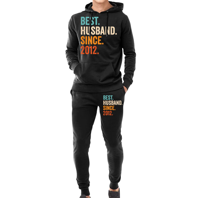 Mens Best Husband Since 2012 10th Wedding Anniversary 10 Years Hoodie & Jogger Set | Artistshot