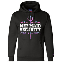 Mermaid Security Tees Mens Boys Swimmer Dad Merdad Trident Champion Hoodie | Artistshot