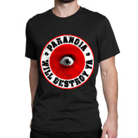 Paranoia Will Destroy Ya' Red Black Amp White Classic T-shirt | Artistshot