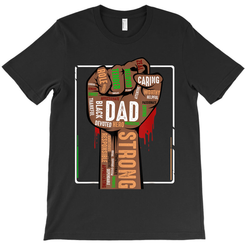 Mens Black Dad African American Melanin Pride Black History Month T-shirt | Artistshot