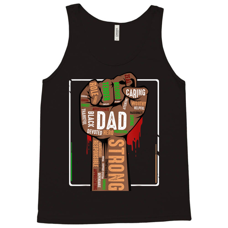 Mens Black Dad African American Melanin Pride Black History Month Tank Top | Artistshot