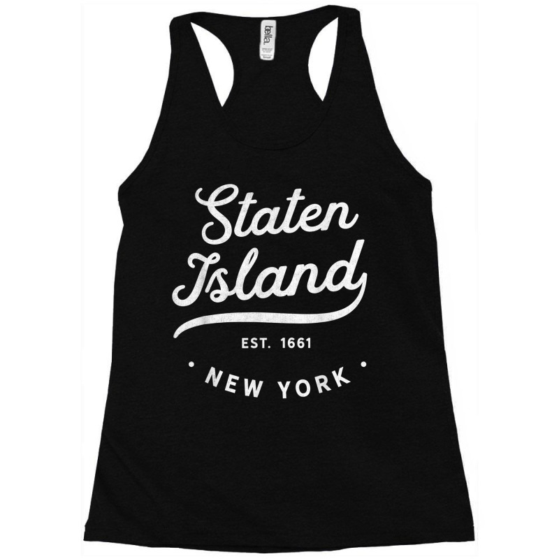 Classic Retro Vintage Staten Island New York City Usa Pride Racerback Tank by FionaMciver | Artistshot