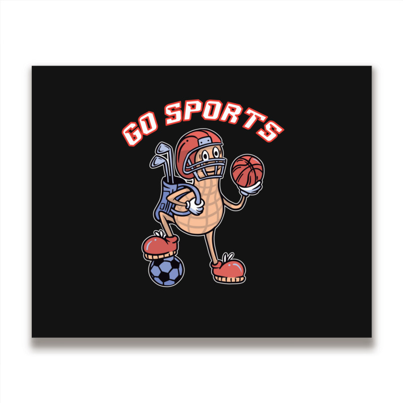 Sport Peanut Metal Print Horizontal | Artistshot