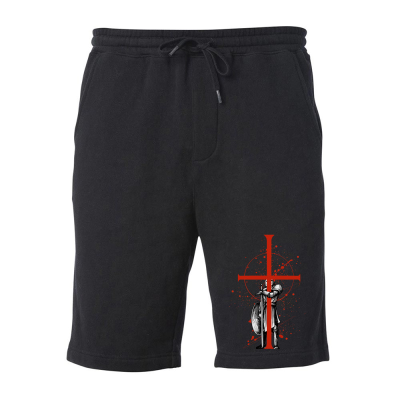 Templar Knight Crusader Templar Knights Fleece Short | Artistshot