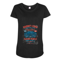 Roadway Legend - Classic Vehicle Maternity Scoop Neck T-shirt | Artistshot