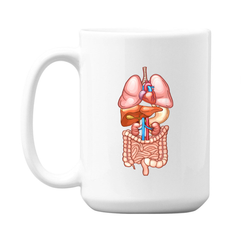 Halloween T Shirt Internal Organ Diagram Anatomy 15 Oz Coffee Mug | Artistshot