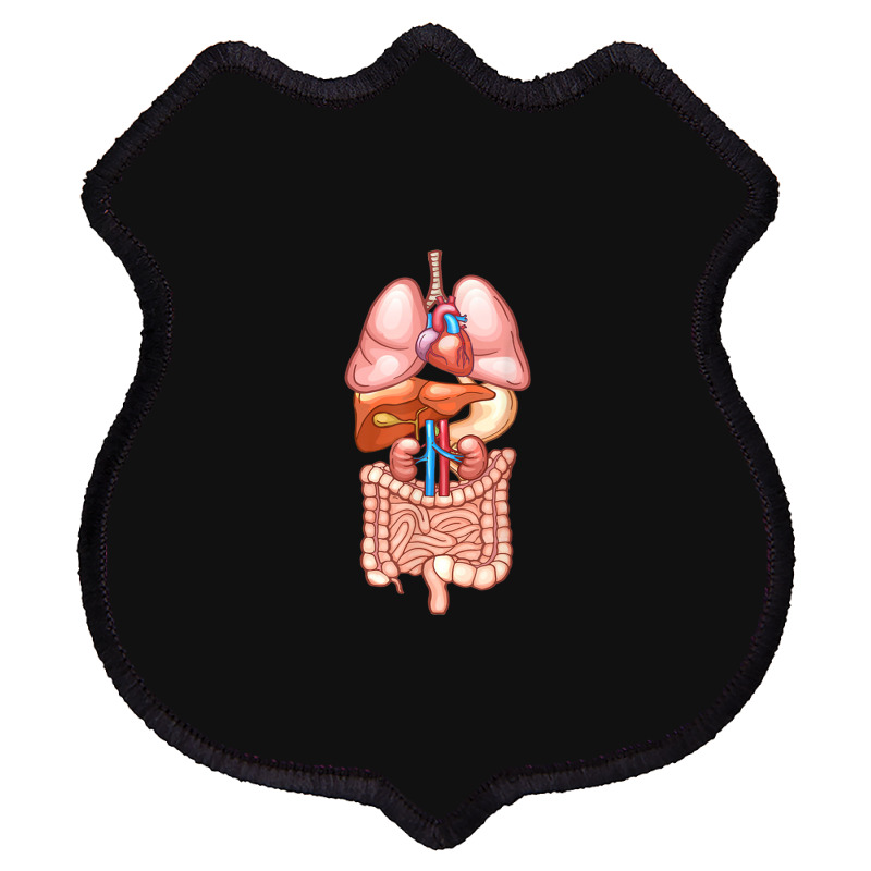 Halloween T Shirt Internal Organ Diagram Anatomy Shield Patch | Artistshot