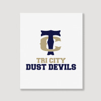 Tri City Dust Devils Portrait Canvas Print | Artistshot