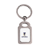 Tri City Dust Devils Silver Rectangle Keychain | Artistshot