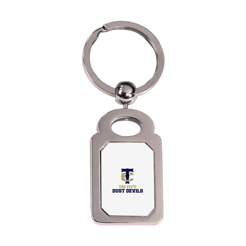 Tri City Dust Devils Silver Rectangle Keychain | Artistshot