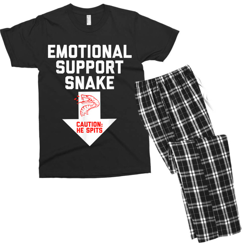 Mens Crude Humor Inappropriate Emotional Support Snake Halloween Men's T-shirt Pajama Set | Artistshot