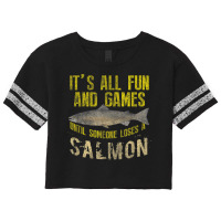 Funny Salmon Fishing Freshwater Saltwater Fish Angler Scorecard Crop Tee | Artistshot