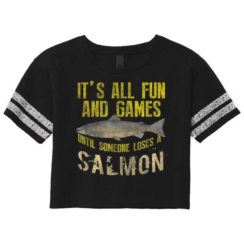 Funny Salmon Fishing Freshwater Saltwater Fish Angler Scorecard Crop Tee by SheilaAntoinette | Artistshot