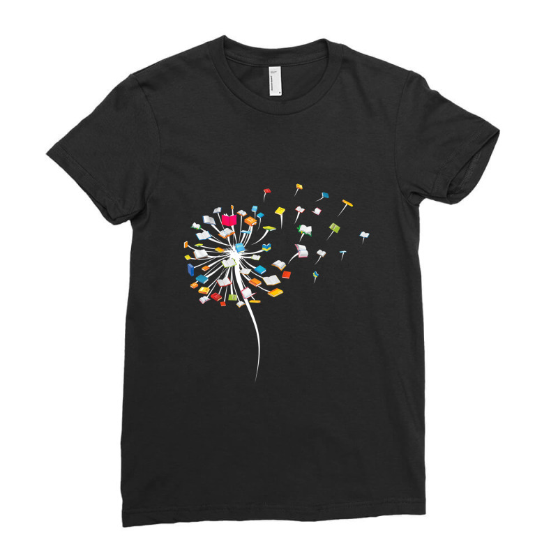 Funny Dandelion Books Gift For Reading Lover Women Girls Ladies Fitted T-Shirt by JorgeLBravo | Artistshot