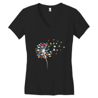 Funny Dandelion Books Gift For Reading Lover Women Girls Women's V-neck T-shirt | Artistshot