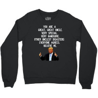 Men's Funny Donald Trump Uncle Gag Gift Conservative Uncle Crewneck Sweatshirt | Artistshot