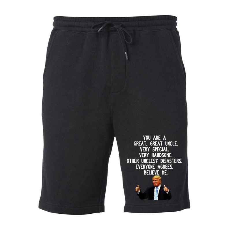 Men's Funny Donald Trump Uncle Gag Gift Conservative Uncle Fleece Short | Artistshot