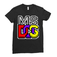 Ms Dos Retro Operating System Computer Gifts It Tech Geek Ladies Fitted T-shirt | Artistshot