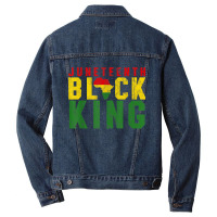 Men's Juneteenth Black King Emancipation Day Melanin Pride Men Denim Jacket | Artistshot