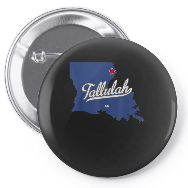 Tallulah Louisiana La Map Pin-back Button | Artistshot