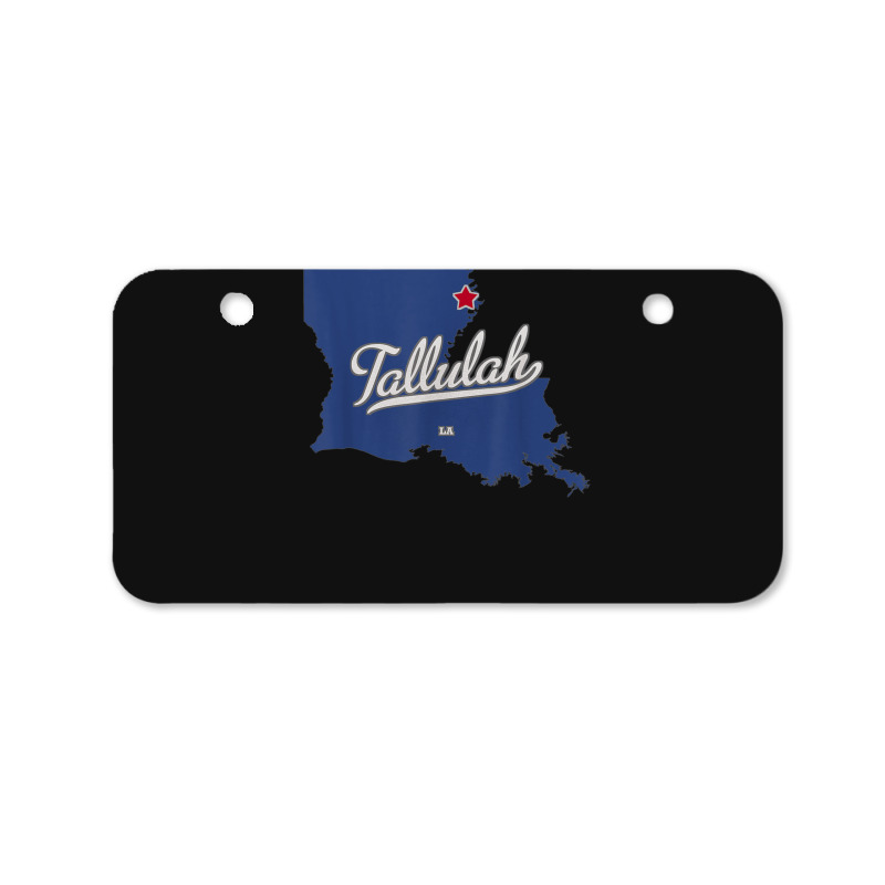 Tallulah Louisiana La Map Bicycle License Plate | Artistshot