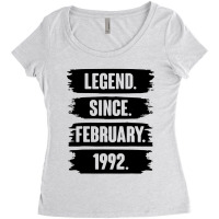 Legend Since February 1992 Women's Triblend Scoop T-shirt | Artistshot