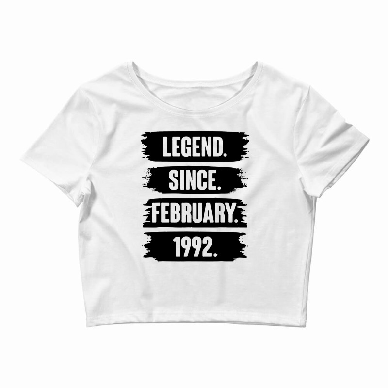 Legend Since February 1992 Crop Top | Artistshot