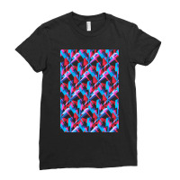 Colorful Lightning Bolt Pattern Ladies Fitted T-shirt | Artistshot